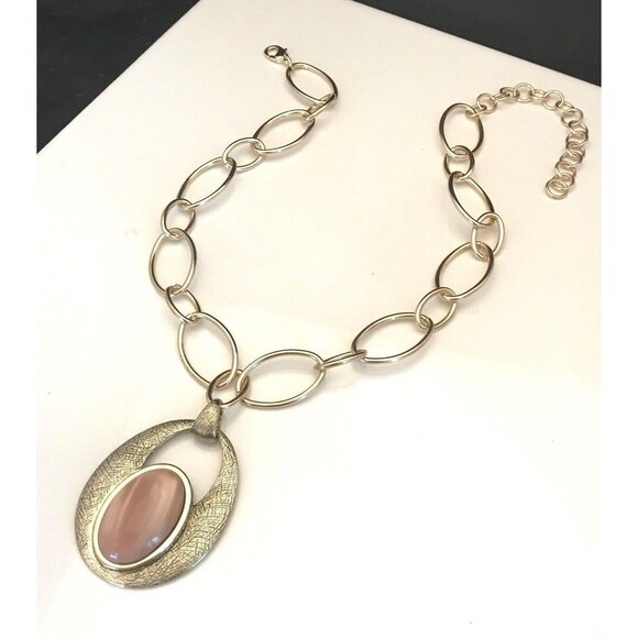 New Boutique Statement Necklace Iridescent Cabochon Premier Urban Chic 8R - Picture 6 of 11